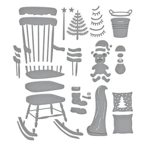 Spellbinders stanssi – CHRISTMAS ROCKING CHAIR4