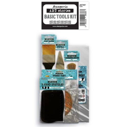 Stamperia Art Stories – Basic Tools Kit Työkalusetti (8 kpl) - Image 2