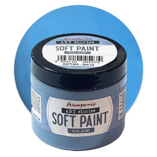 Stamperia Art Stories – Soft Paint Blue Jeans Kalkkimaali 200ml