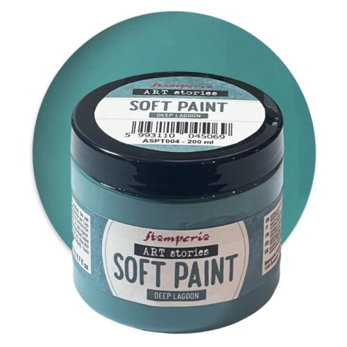 Stamperia Art Stories – Soft Paint Deep Lagoon Kalkkimaali 200ml