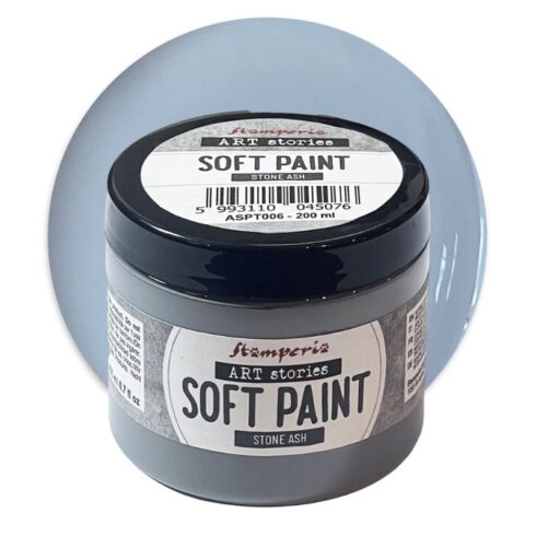 Stamperia Art Stories – Soft Paint Stone Ash Kalkkimaali 200ml