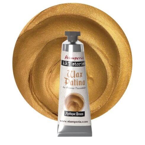 Stamperia Art Stories – Wax Patina Antique Brass Metalliefektipasta 40ml