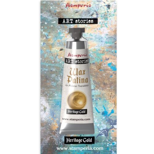 Stamperia Art Stories – Wax Patina Heritage Gold Metalliefektipasta 40ml - Bild 2