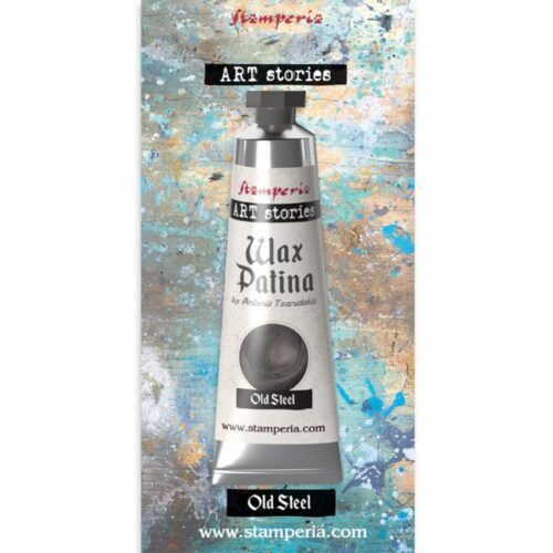 Stamperia Art Stories – Wax Patina Old Steel Metalliefektipasta 40ml - Image 2