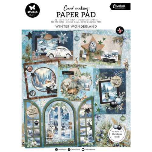 Studio Light Card Making Paper Pad – Winter Wonderland paperilehtiö (A4)