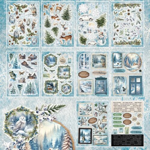 Studio Light Die-Cut Paper Pad – Winter Wonderland paperilehtiö (200kpl) A5 - Image 2