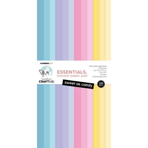Studio Light Paper Pad – Sweet As Candy Unicolor paperilehtiö