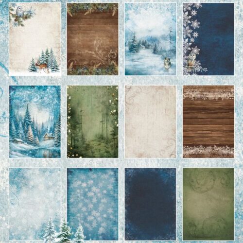 Studio Light Paper Pad – Winter Wonderland Background paperilehtiö (A4) - Image 2
