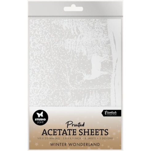 Studio Light Printed Acetate Sheets – Winter Wonderland kalvo A5 (6kpl)