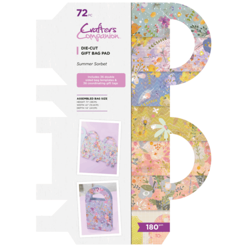 Crafter’s Companion Die-Cut Gift Bag Pad – Summer Sorbet Lahjakassit (36 kpl)