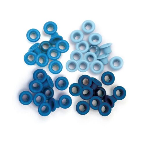We R Memory Keepers – Standard Eyelets Blue sirkat (60 kpl)