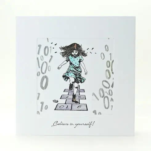 Andy Skinner Rubber Stamp – Believe In Yourself leimasinsetti2