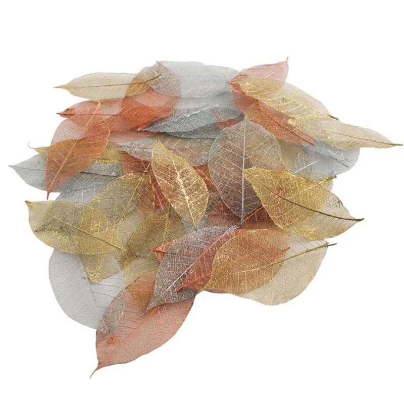 Docrafts Skeleton Leaves Assorted – luurankolehti metallivärit (40 kpl)