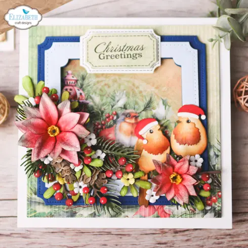 Elizabeth Craft Designs FESTIVE ROBIN stanssi