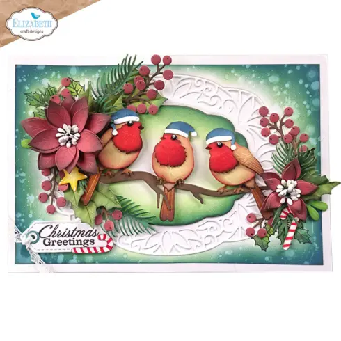 Elizabeth Craft Designs stanssi – FESTIVE ROBIN 1