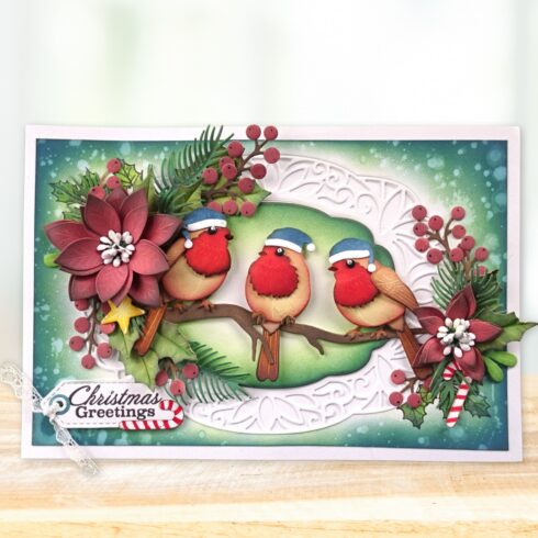 Elizabeth Craft Designs stanssi – FESTIVE ROBIN 2