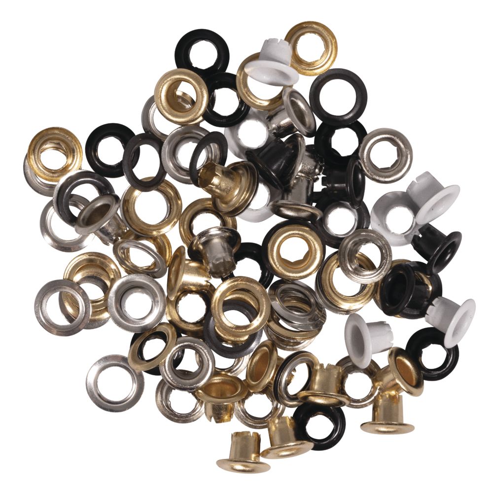 Eyelets Kit Assorted – sirkat ja prikat lajitelma 5mm (50 kpl)