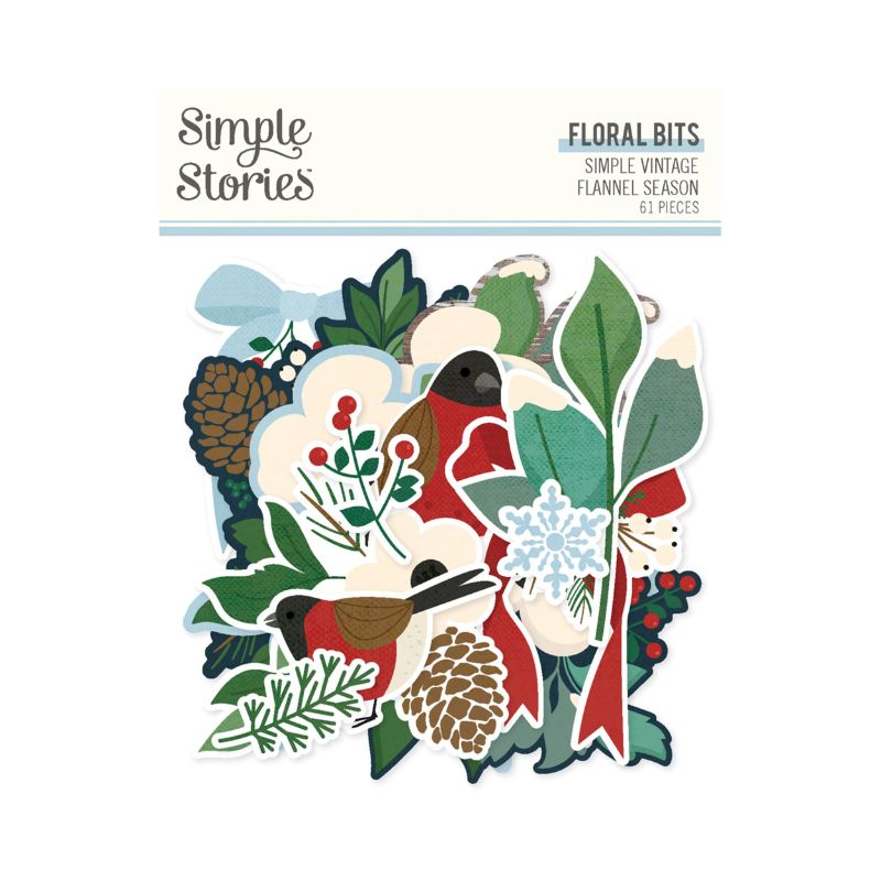 Simple Stories – Floral Bits & Pieces Simple Vintage Flannel Season leikekuvat (61 kpl) - Image 2