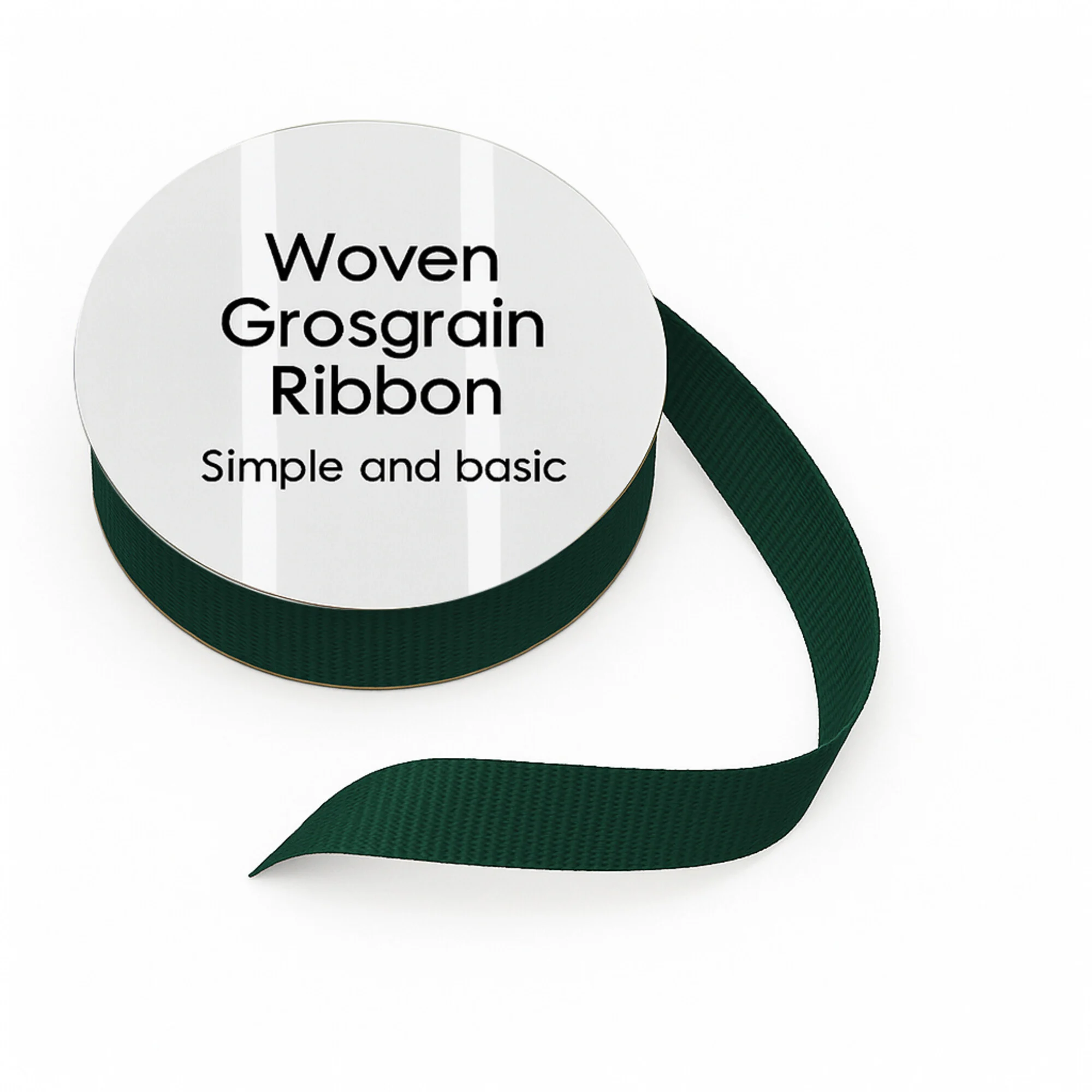 Simple and Basic Grosgrain Ribbon Green – ripsinauha 10m (8mm)