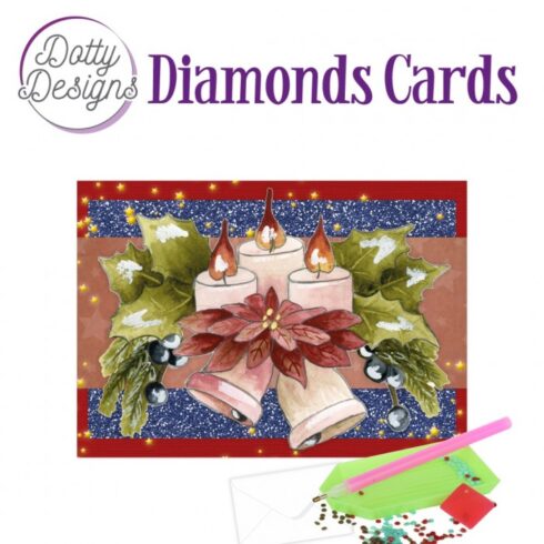 Timanttimaalauskortti Dotty Designs CANDLES & BELLS 15x10cm
