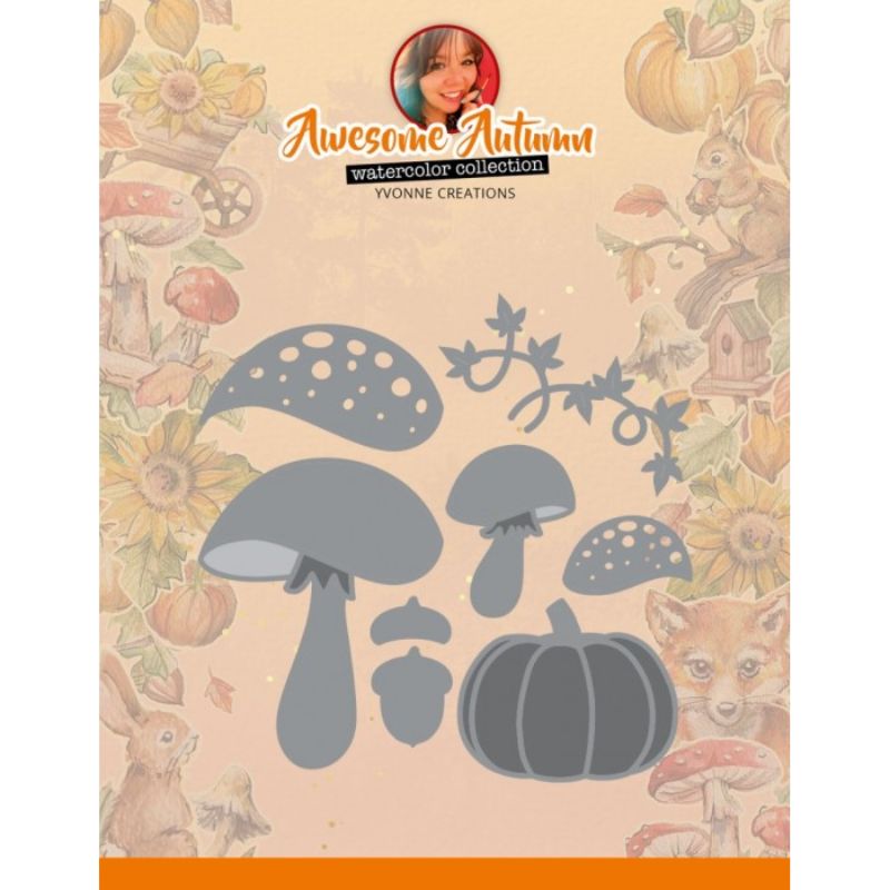 Yvonne Creations stanssi – AUTUMN MUSHROOMS