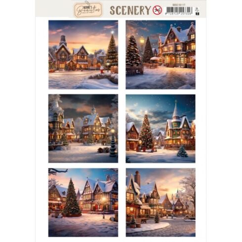 Berrie’s Beauties – Christmas Village Square korttikuvat (6 kpl)