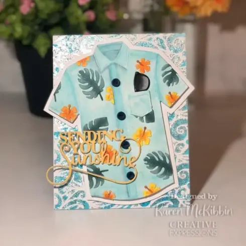 Creative Expressions stanssi Shaped Card HAWAIIAN SHIRT2