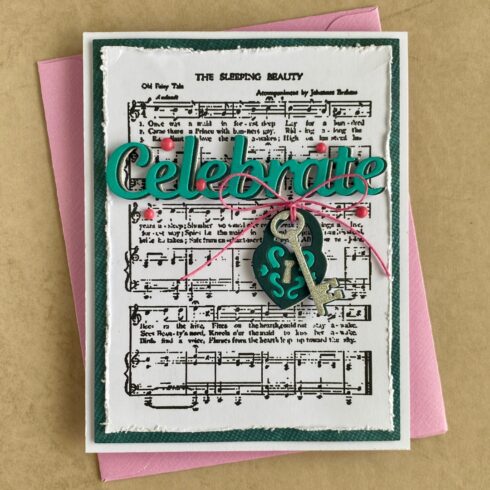 Elizabeth Craft Designs Clear Stamps Music Ornate Frame leimasinsetti2