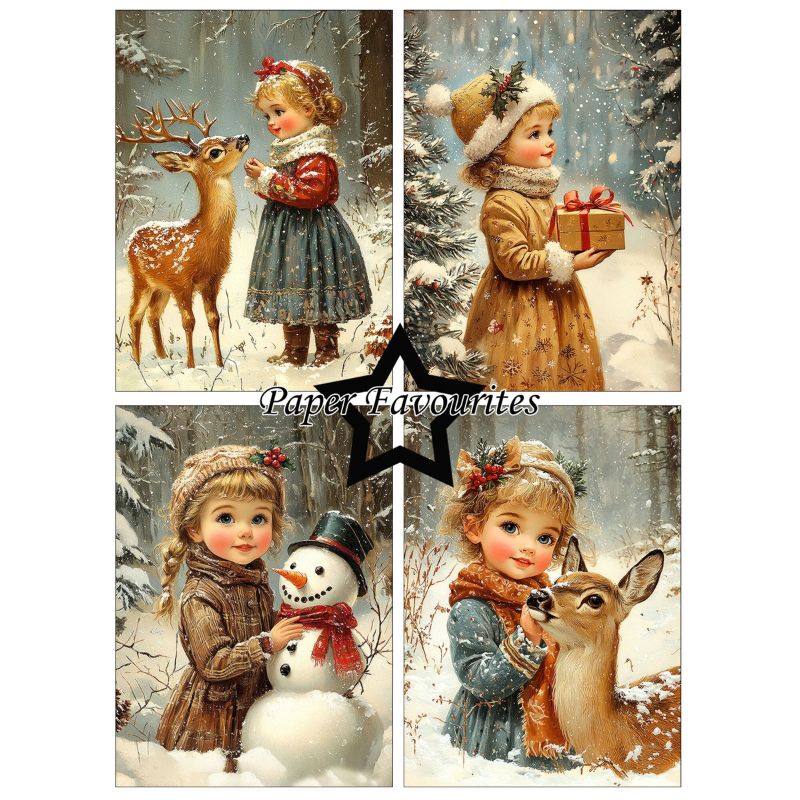 Paper Favourites – Vintage Winter paperilajitelma A6 - Image 3