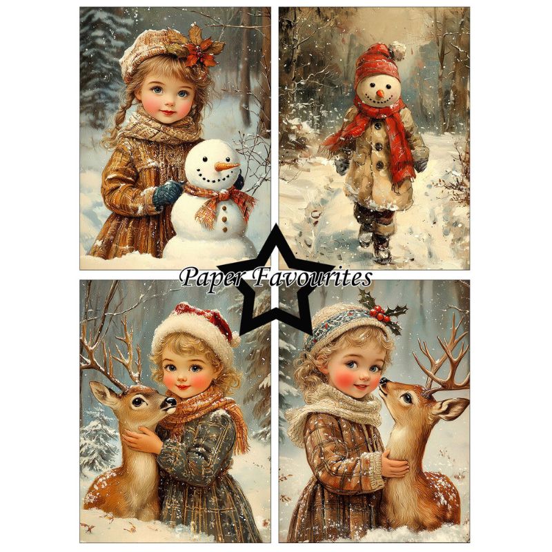 Paper Favourites – Vintage Winter paperilajitelma A6 - Image 2