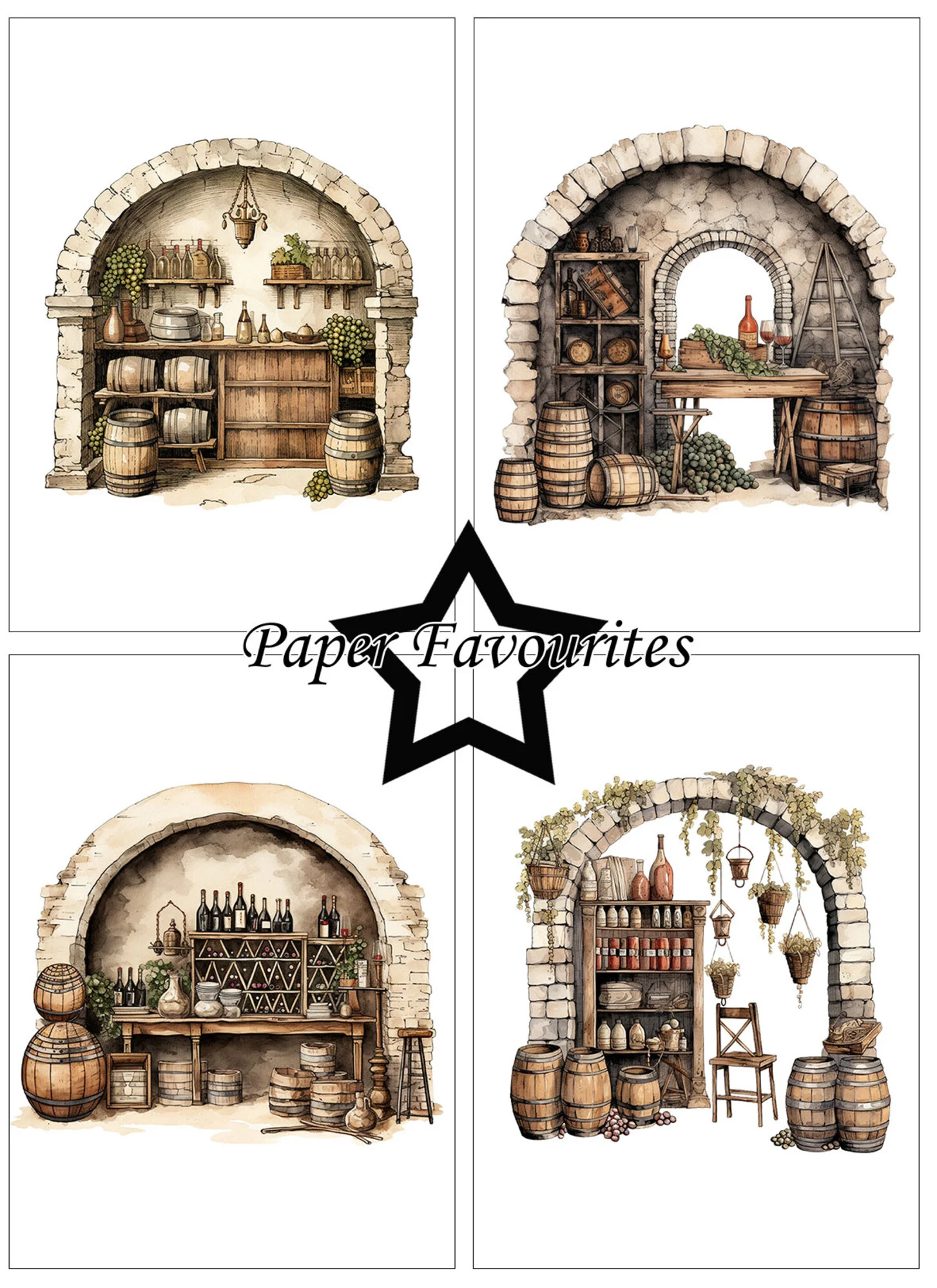 Paper Favourites – Wine Cellar paperilajitelma A6 - Image 2