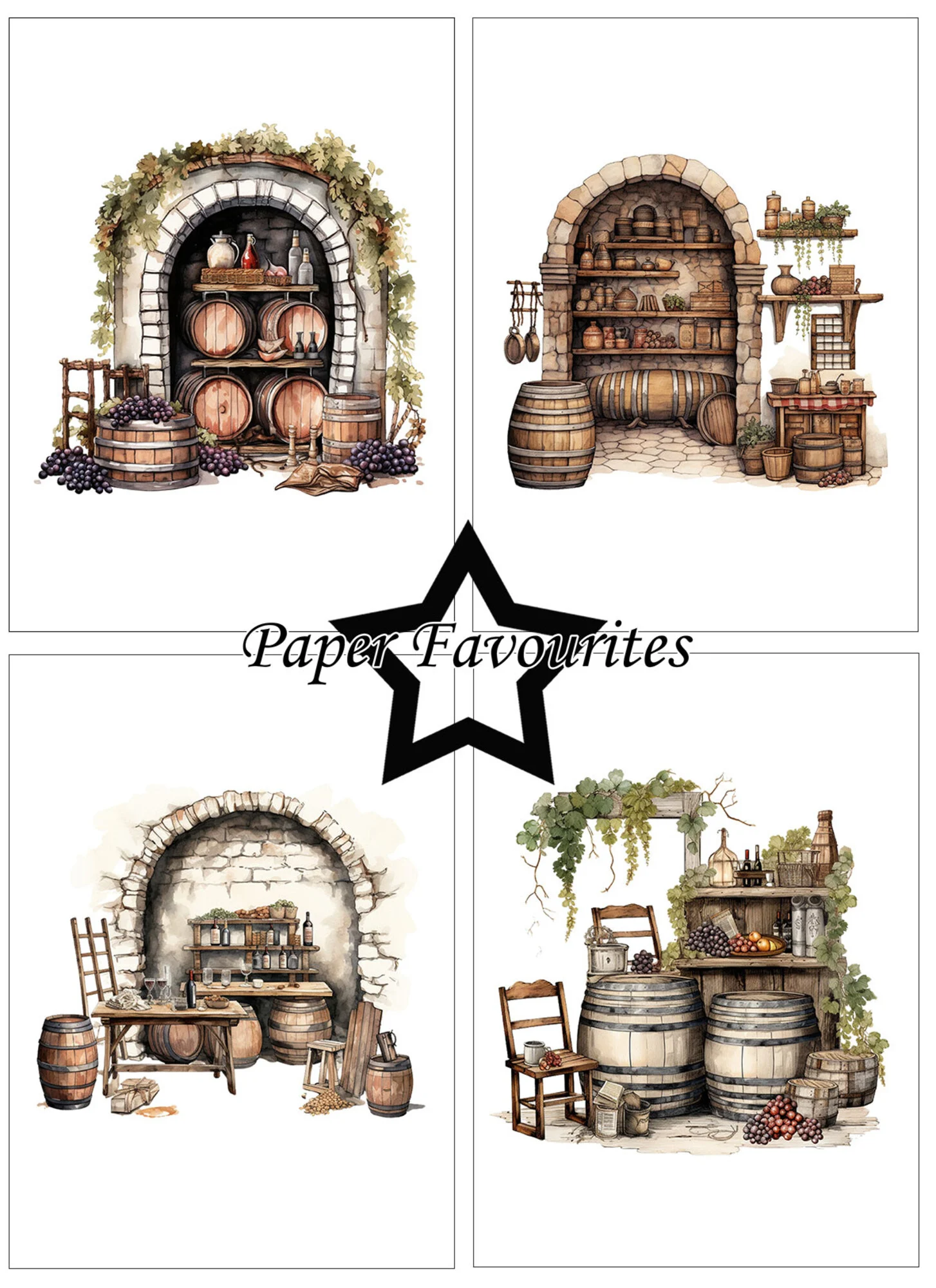 Paper Favourites – Wine Cellar paperilajitelma A6 - Image 3
