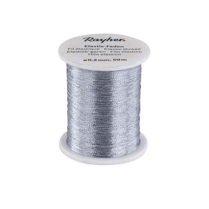 Rayher Metallic Thread Silver – kirjontalanka 50m (0,2mm)