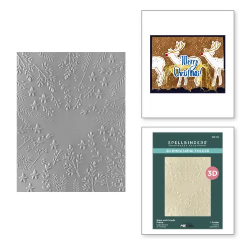 Spellbinders 3D kohokuviointikansio – STARS AND FRONDS FRAME5