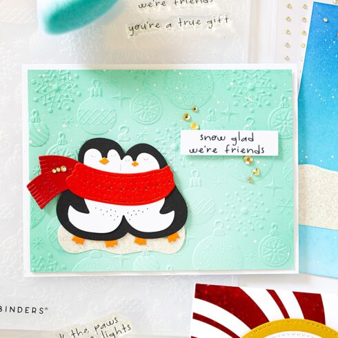 Spellbinders Stamp Die stanssi ja leimasin – COZY WADDLES1