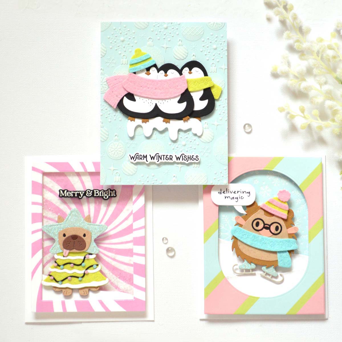 Spellbinders Stamp & Die stanssi ja leimasin – COZY WADDLES - Image 5