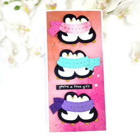 Spellbinders Stamp Die stanssi ja leimasin – COZY WADDLES4