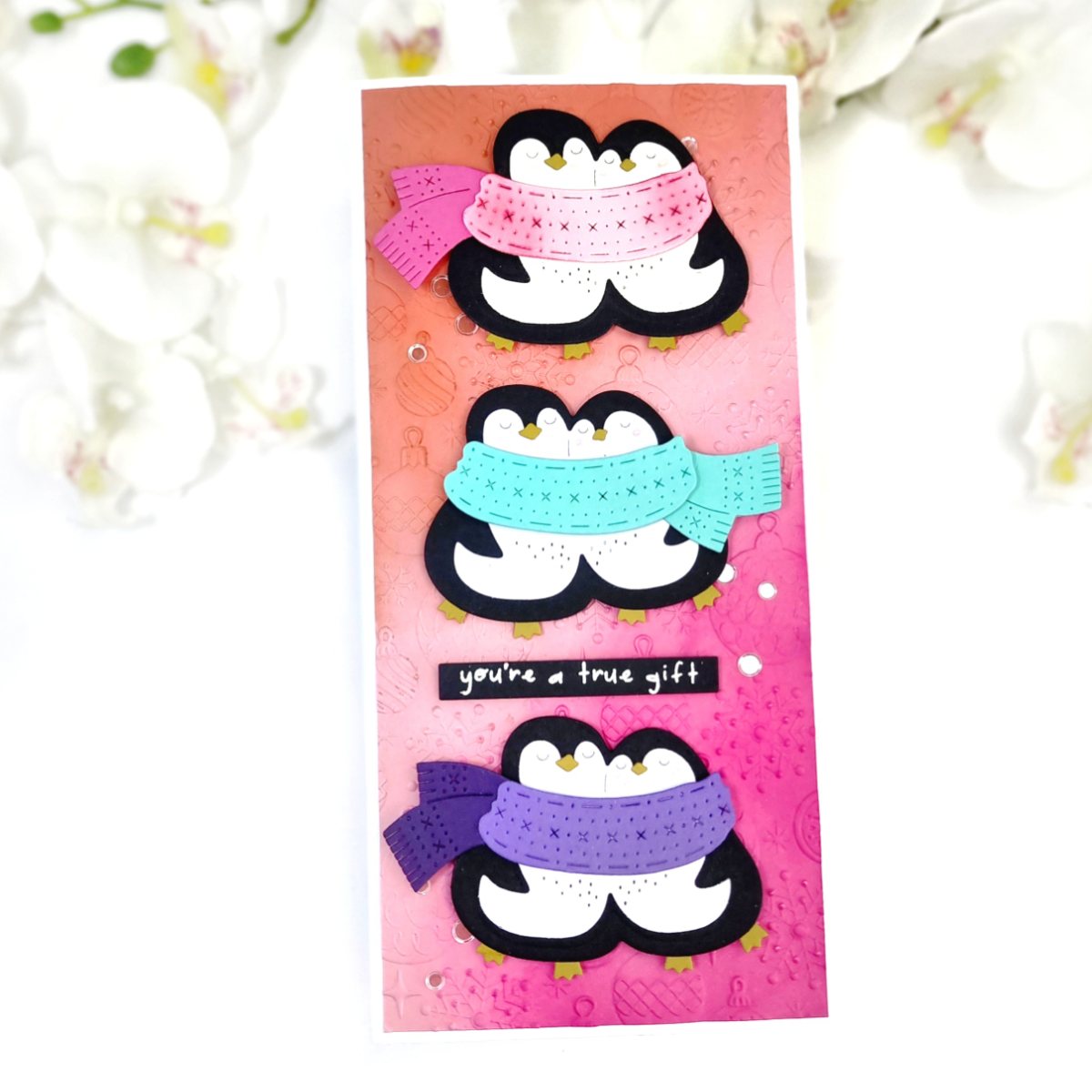 Spellbinders Stamp & Die stanssi ja leimasin – COZY WADDLES - Image 4