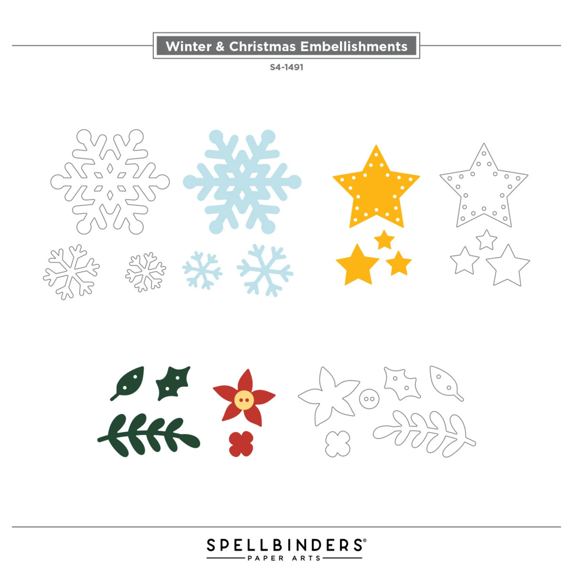 Spellbinders stanssi – WINTER & CHRISTMAS EMBELLISHMENTS - Image 3