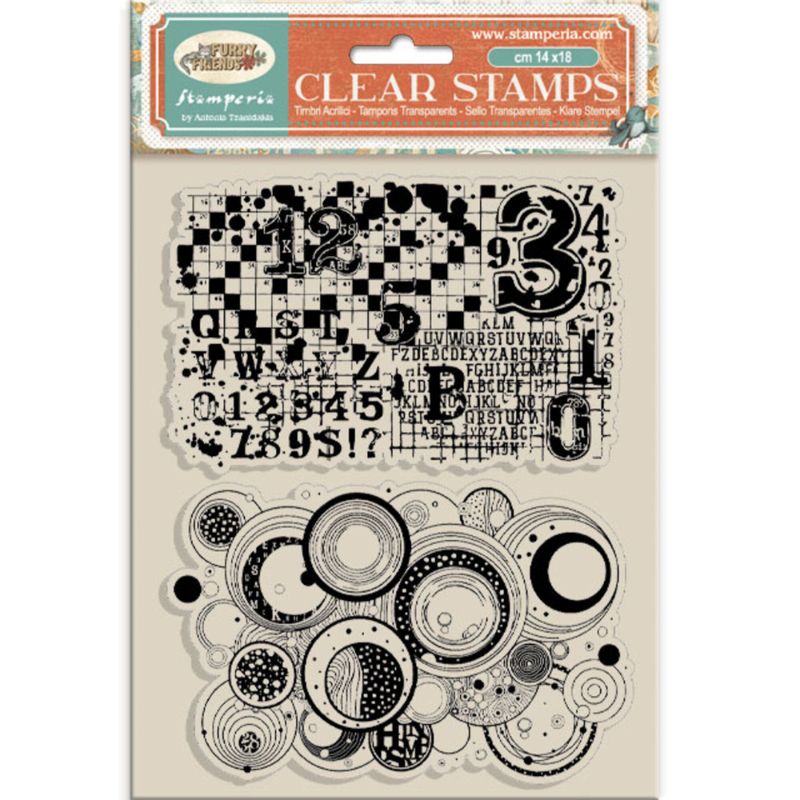 Stamperia Clear Stamps – Furry Friends Patterns leimasinsetti