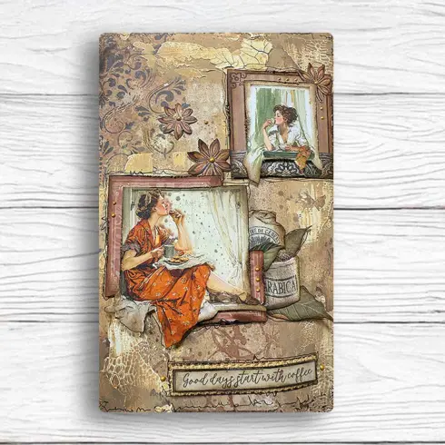 Stamperia Coffee and Chocolate Junk Journal Stickers Backgrounds Cut Outs2
