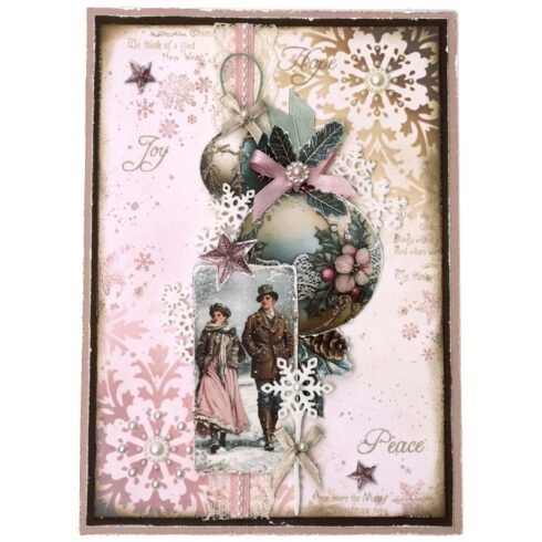 Studio Light Christmas Blush Mask – Festive Damask sapluuna 2