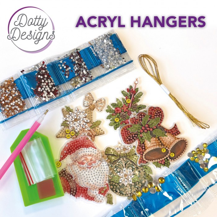 Timanttimaalauskortti joulukoristeet Dotty Designs CHRISTMAS ORNAMENTS (5 kpl) - Image 3