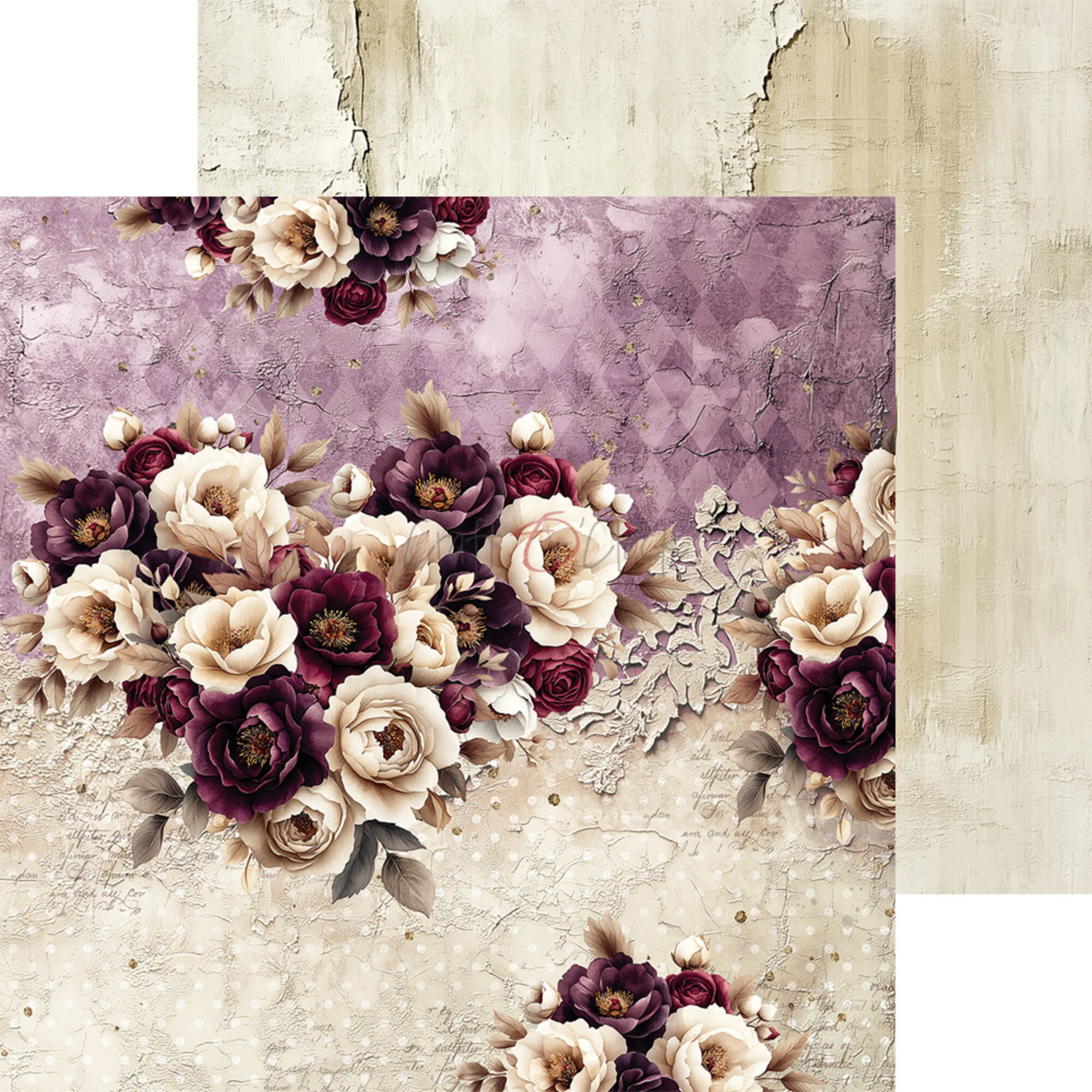 Craft O'Clock – Plum & Caramel paperilajitelma 20 x 20 cm - Image 3