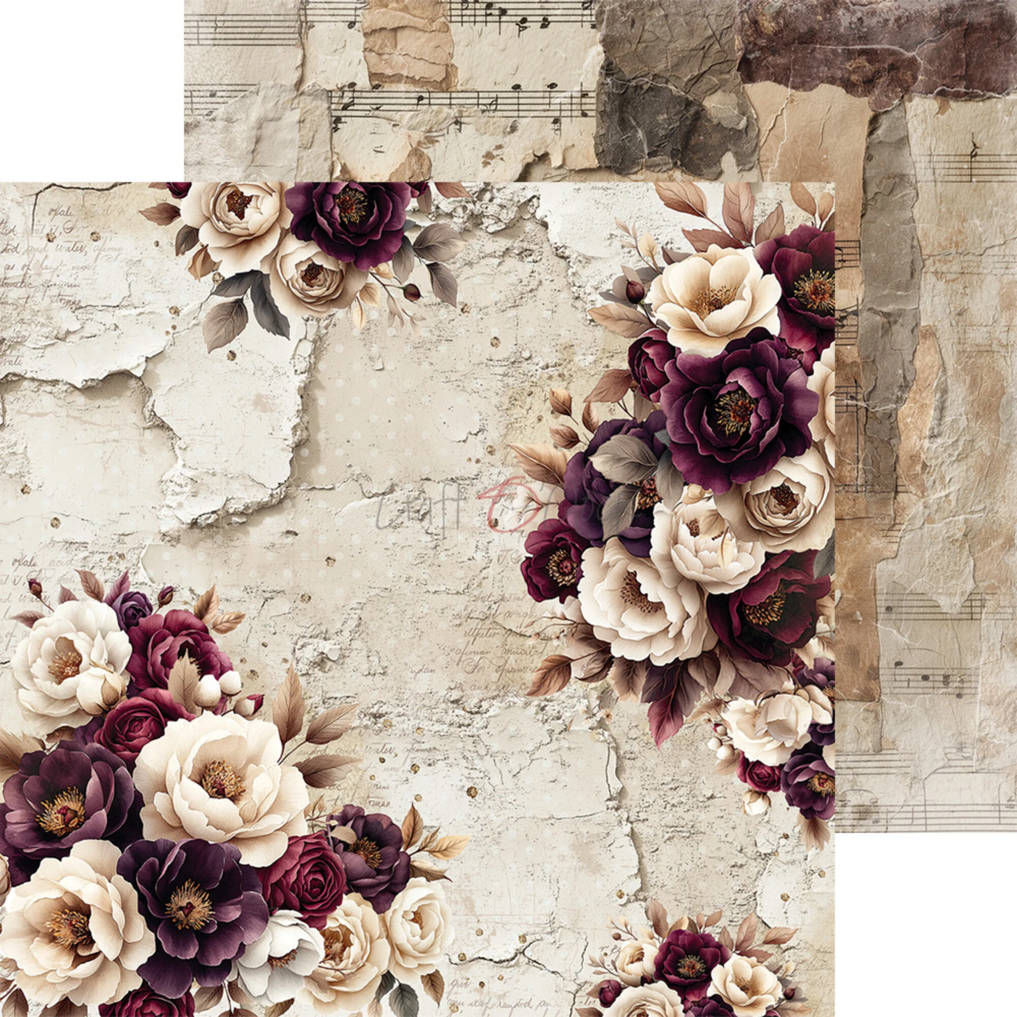 Craft O'Clock – Plum & Caramel paperilajitelma 20 x 20 cm - Image 4