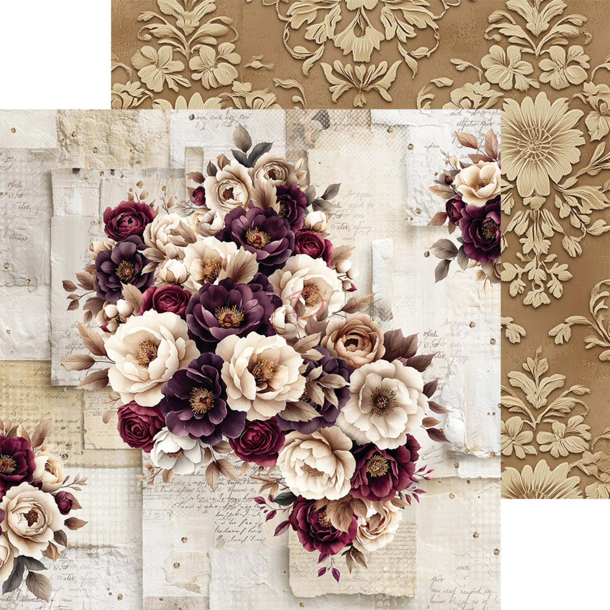 Craft O'Clock – Plum & Caramel paperilajitelma 20 x 20 cm - Image 6