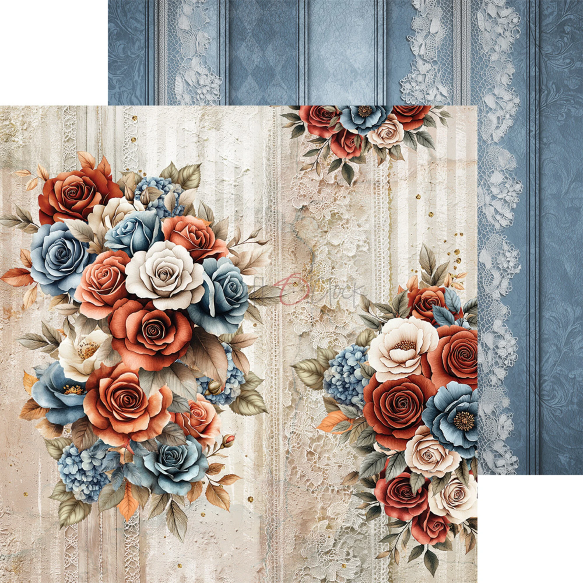 Craft O'Clock – Timeless Grace paperilajitelma 30 x 30 cm - Image 4