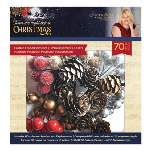 Crafter’s Companion – Festive Embellishments Koristeet (70 kpl)