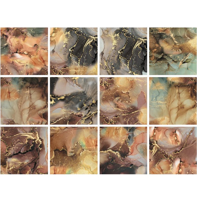 Crafter's Companion Foiled Paper – Imperial Topaz paperilehtiö (kultafoilaus) 30 x 30 cm - Image 2