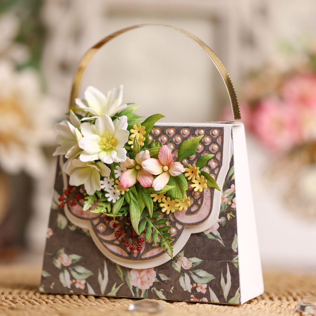 Elizabeth Craft Designs stanssi – DELICATE FANCY PURSE 3D - Image 3